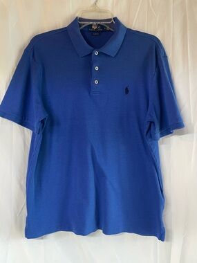 Ralph Lauren Men’s Royal Blue Polo Shirt with Navy Logo